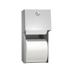 ASI 10-0030 Toilet Tissue Dispenser, Twin Hide-A-Roll, Surface Mounted