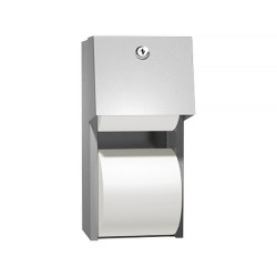 ASI Toilet Tissue Dispenser, Twin Hide-A-Roll, Surface Mounted