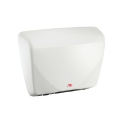 ASI 10-0185 Profile, Steel Cover, Surface Mount Hand Dryer, White, Automatic, Universal Voltage