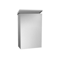 ASI 10-0852 Wall/Surface Mount, Stainless Steel, Sanitary Napkin Disposal w/Hinged Lid, Satin