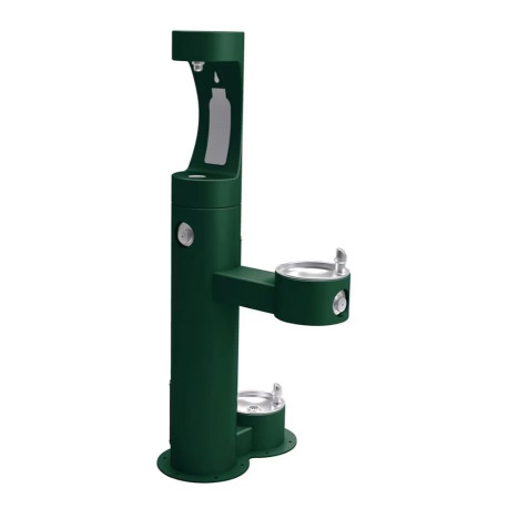 Elkay LK4420BF1UDBEVG Remplisseuse de bouteilles, fontaine et station pour animaux de compagnie pour l'extérieur, Vert