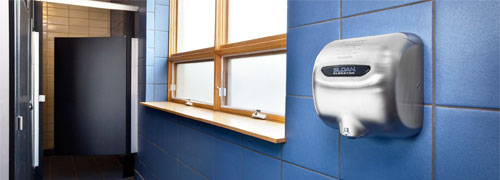 Xlerator XL-SB hand dryer in restrooms